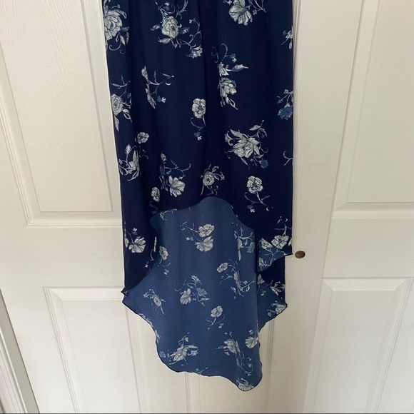 URBAN OUTFITTERS ECOTE Blue Floral High Low Dress - Picture 11 of 11